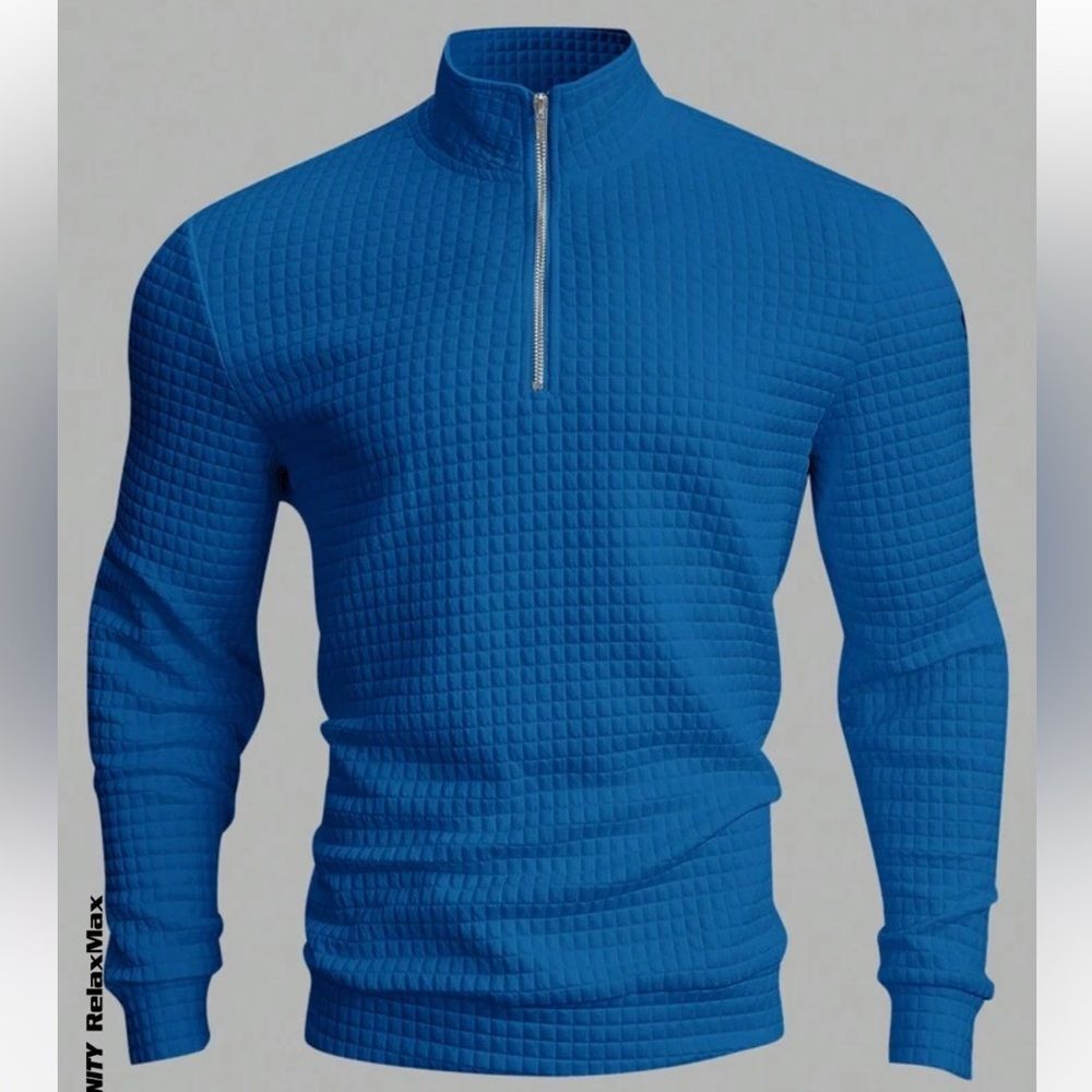 Brand new without tags Men’s‎ Shein Manfinity Blue Half Zipper Sweatshirt Medium